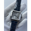(준비완료/특급배송)NO.2297/AF공장 산토스31MM 실버다이얼 블루악어가죽스트랩